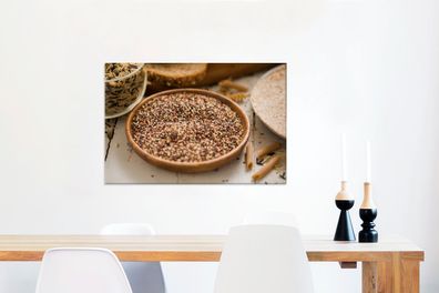 Leinwandbilder - 90x60 cm - Ein exotisches Gericht mit den Quinoa-Körnern