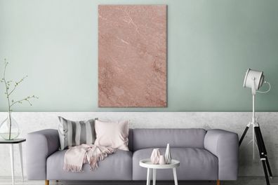 Leinwandbilder - 90x140 cm - Marmor - Rosa - Trendy (Gr. 90x140 cm)