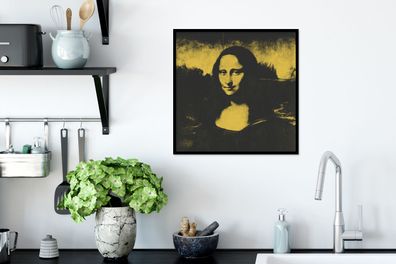 Poster - 40x40 cm - Mona Lisa - Leonardo da Vinci - Kunst (Gr. 40x40 cm)