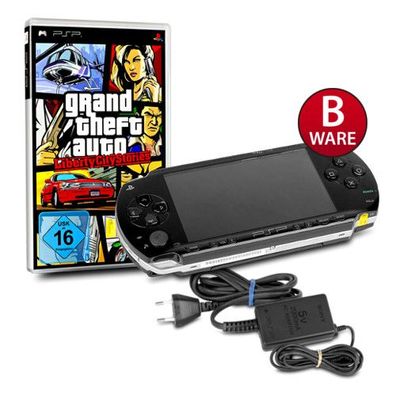 PSP Konsole 1004 in Black / Schwarz #10B + original Ladekabel + Spiel Grand Theft ...