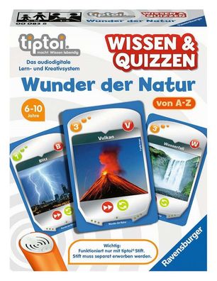 Ravensburger 00083 - Tiptoi® Wissen & Quizzen Wunder der Natur Kartenspiel Quiz