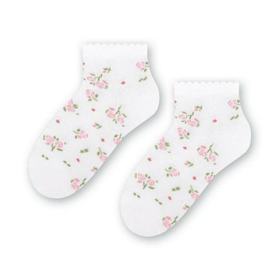 Cotton Candy by Steven - Mädchen Kinder Sneaker Socken mit Rosen