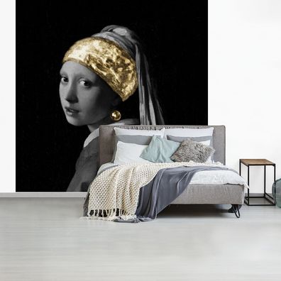 Fototapete - 240x240 cm - Mädchen mit Perlenohrring - Vermeer - Kunst