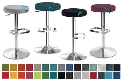 Mayer Barhocker 1200/1201 myDIVO, Chrom glänzend, 30 Farben Stoffgruppe 30