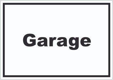 Garage Aufkleber mit Text Auto Stellplatz waagerecht