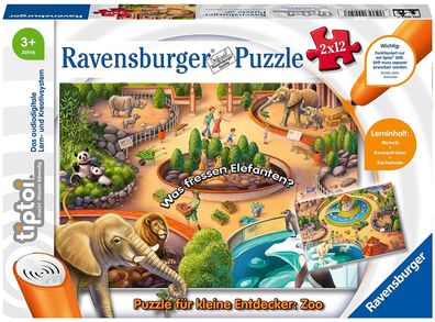 Ravensburger 00051 Tiptoi® Puzzle für kleine Entdecker Zoo Lernspiel