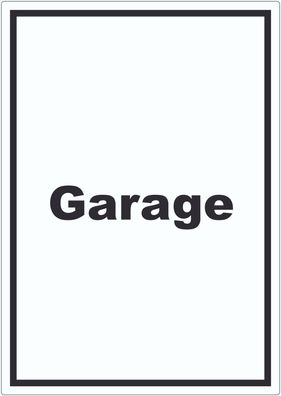Garage Aufkleber mit Text Auto Stellplatz hochkant