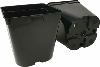 50 Stck. Pflanztöpfe 5 L (18,6 x 18,6 x 20,0 cm) große Vierecktöpfe Profi XL