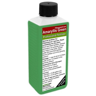 Amaryllis Hippeastrum Green Liquid Fertilizer NPK - Root & Foliar Fertilizer
