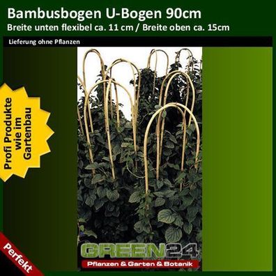Bambus U-Bogen, Bambusstab gebogen, Kletter- Rankhilfe für Pflanzen, Rankgerüst