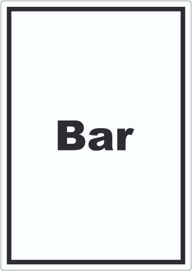 Bar Aufkleber mit Text Pub Kneipe hochkant