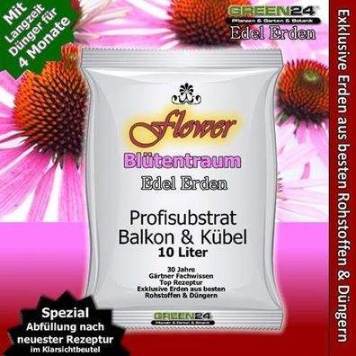 Blumenerde Blütentraum 10 Ltr. PROFI LINIE Substrat PRO 4MO - Premium Blumenerde