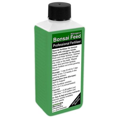Bonsai Nitrogen+ Feed Liquid Fertilizer NPK for Bonsai trees w. nitrogen needs