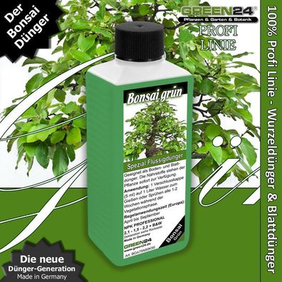 Bonsai-Dünger Grün für Laubgehölze und Koniferen Flüssigdünger - Bonsai Pflanzen
