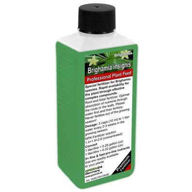 Brighamia insignis Liquid Fertilizer NPK for Olulu, Alula, Vulcan Palm 250ml