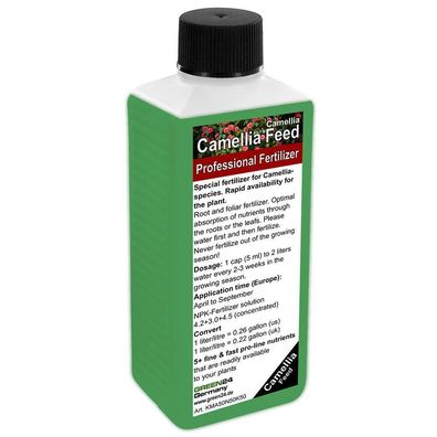 Camellia Liquid Fertilizer NPK Plant Food - Root & Foliar Fertilizer 250ml