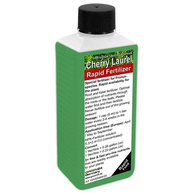 Cherry Laurel - Prunus laurocerasus Liquid Fertilzer - Root & Foliar Fertilizer