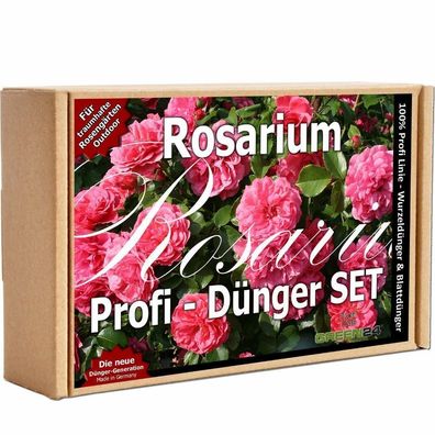 Dünger-Set Rosarium für Rosen zum fachgerechten düngen, 3 Profi Rosendünger