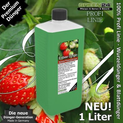 Erdbeerpflanzen - Dünger flüssig XL 1 Liter für Fragaria Arten NPK Volldünger