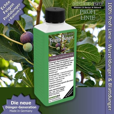 Feigen-Dünger Flüssigdünger für Ficus carica NPK, Echte Feige in Beet + Kübel