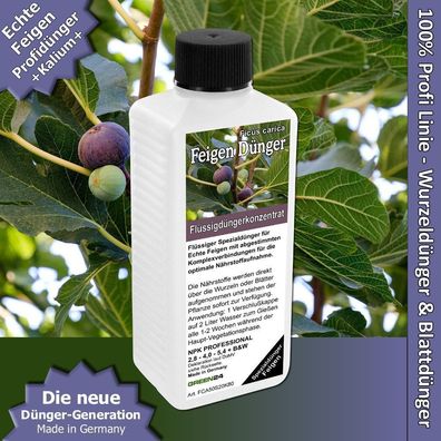 Feigen-Dünger HIGH-TECH Ficus carica NPK, Echte Feige, Pflanzen in Beet Kübel 250ml