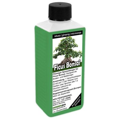 Ficus Bonsai Liquid Fertilizer NPK for Ficus ginseng, retusa, microcarpa 250ml