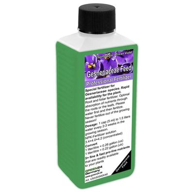 Gesneriaceae (Saintpaulias, African violets) Liquid Fertilizer NPK