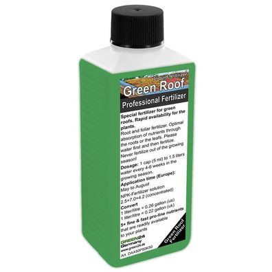 Green Roof - Living Roof Liquid Fertilizer NPK - Root & Foliar Fertilizer 250ml