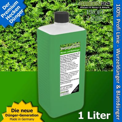 Hecken-Dünger XL 1 Liter flüssig Heckenpflanzen NPK f. Laubhecken + Immergrüne