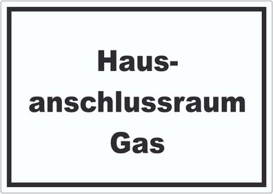 Hausanschlussraum Gas Aufkleber mit Text HAR waagerecht