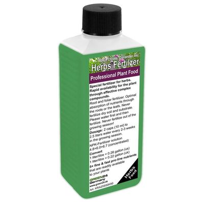 Herbs Liquid Fertilizer NPK - Root & Foliar Fertilizer 250ml