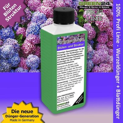 Hortensien-Dünger Flüssigdünger für Hydrangea Pflanzen Profi NPK Volldünger