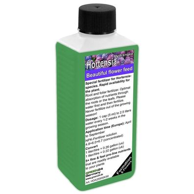 Hydrangea Hortensia Liquid Fertilizer NPK - Root & Foliar Fertilizer 250ml
