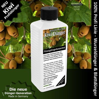 Kiwi - Dünger HIGH-TECH Actinidia deliciosa NPK, Kiwi Pflanzen in Beet und Kübel