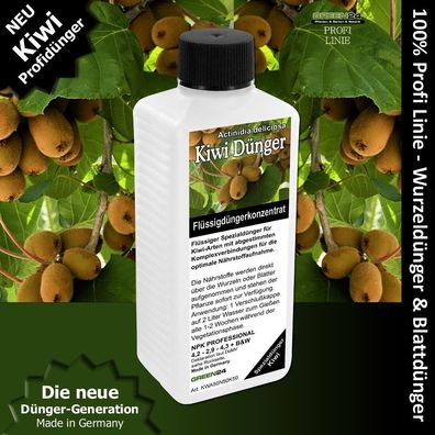 Kiwi-Dünger HIGH-TECH Actinidia deliciosa NPK, Kiwi Pflanzen in Beet und Kübel düngen