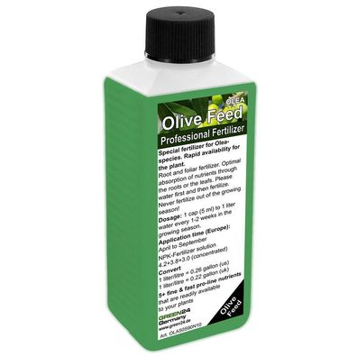 Olive Tree Liquid Fertilizer NPK for Olea europaea, Olea sylvestris 250ml
