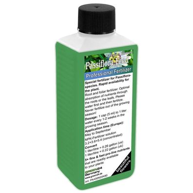 Passiflora (passion flowers or passion vines) Liquid Fertilizer NPK
