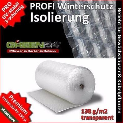 PRO3 Luftpolsterfolie Isolierfolie Noppenfolie GREEN24 Premium Folie zum Winterschutz