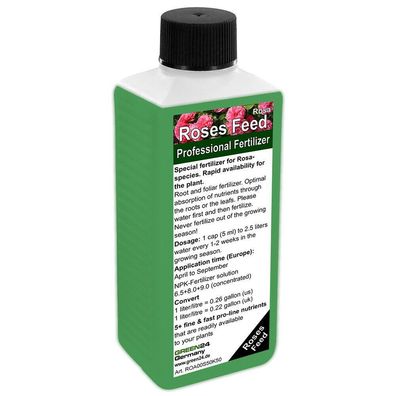 Roses Pro Universal Liquid Fertilizer NPK - Root & Foliar Fertilizer 250ml