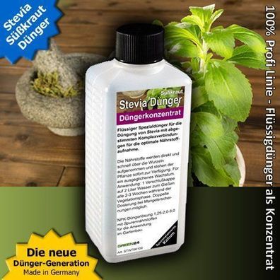 Stevia Dünger Süsskraut, Honigkraut düngen, Premium Flüssigdünger aus der Profi Linie