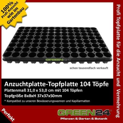 Topfplatte 104 Töpfe Anzucht-Töpfe Topf-Paletten Anzucht-Paletten Multitopf