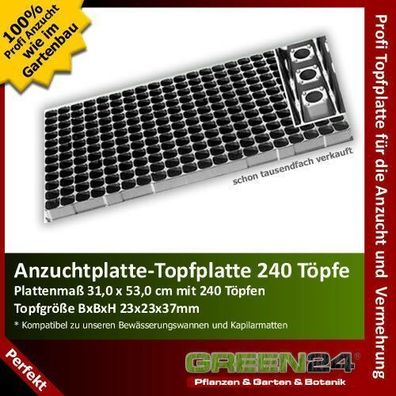Topfplatte 240 - Anzuchtplatte Profi, Topfpalette Anzuchtpalette Multitopfplatte