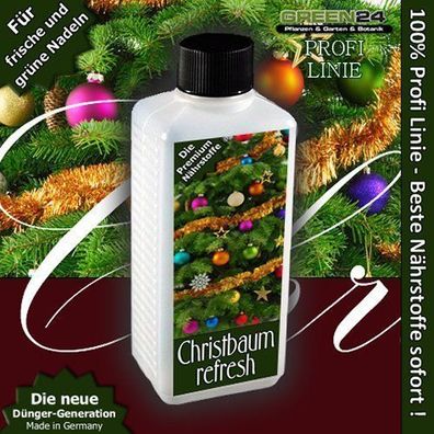 Weihnachtsbaum frisch halten - Christbaum refresh für Nordmanntanne, Fichte