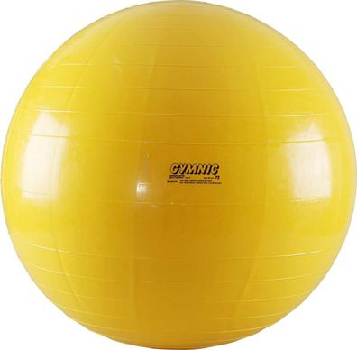 Gymnastikball 75 cm gelb, Yoga und Sitz Ball