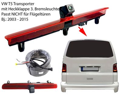 Rückfahrkamera Transporter Multivan Volkswagen VW T5 3. Bremsleuchte Heckklappe