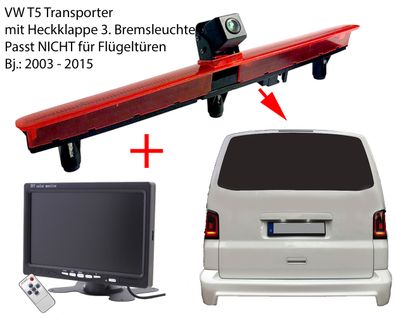 Rückfahrkamera Transporter Multivan Volkswagen VW T5 3. Bremsleuchte + Monitor