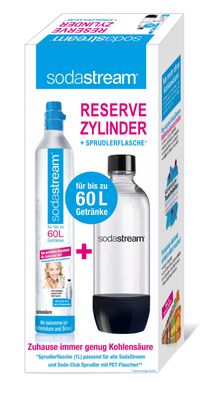 SodaStream Zubehör PET Flasche 1-Pack + Reservezylinder