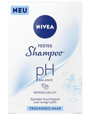 12x 75g Nivea festes Shampoo pH Balance für trockenes Haar mit Mandelmilch