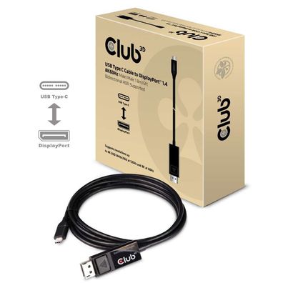 Kabel USB Typ C => DisplayPort 1.4 8K60Hz 1,8m * Club3D*