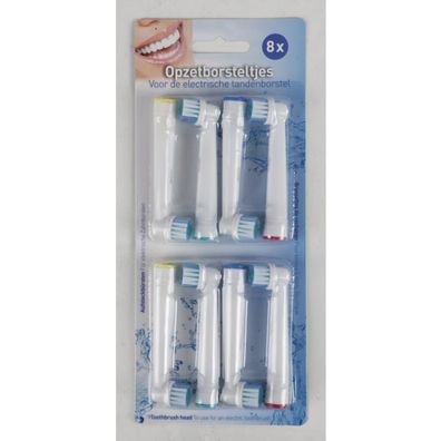 12x Aufsteckzahnbürsten 8er Rund Elektrische Ersatz Aufsätze Oral B Hygiene Bad